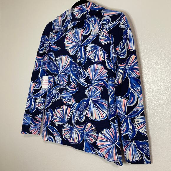 LILLY PULITZER Bright Navy In Reel Life Booker Popover Size XXS - Picture 11 of 14